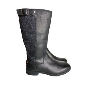 UGG Janina Black Rain Boots Size 8